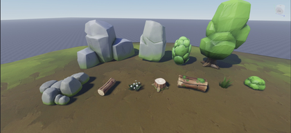 Stylized Forest Props Pack preview 2