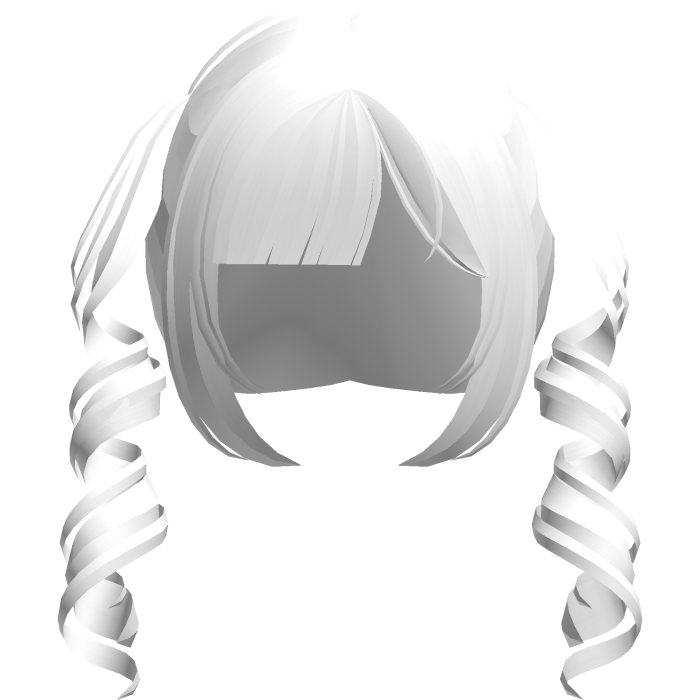 white dainty thin swirly moe pigtails