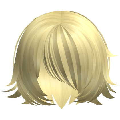 Yellow Spiky Anime Style Shy Short Bob Hair