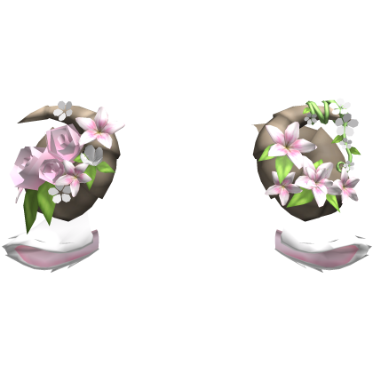 Goat Sheep Flowery Brown Horns w White Ears Roblox item