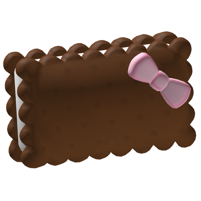 𐔌ྀི┊Adorable Chocolate Square Biscuit Bow Pillow