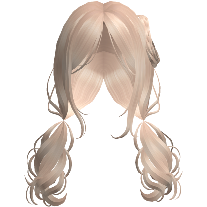 Cute Curly Pigtails Hair (Blonde) Roblox item