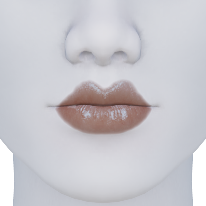 Heart Shape Tan Glossy Lips