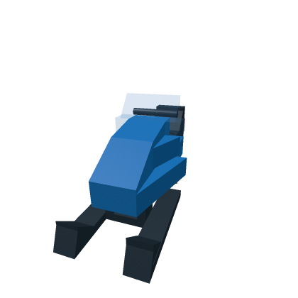 Blue Snow Mobile