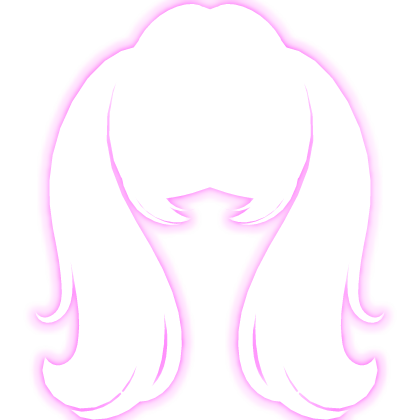 (EMISSIVE GLOWING) wavy bang pigtails pastel pink