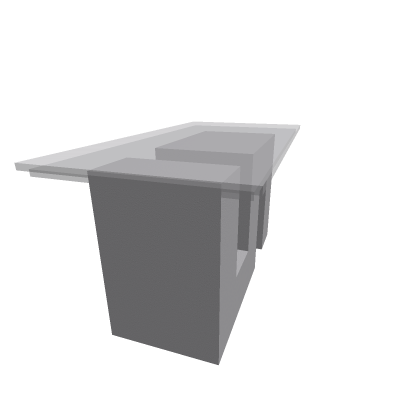 Glass mini table without textures
