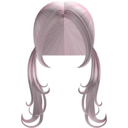 ♡: pretty pink low wispy flowy pigtails