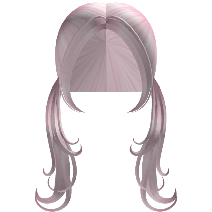 ♡: pretty pink low wispy flowy pigtails