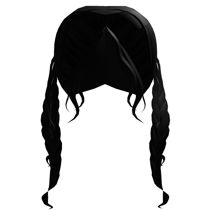 Braided Princess Pigtails Wavy In Black