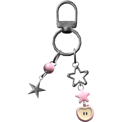 ♡ cute igari apple star keychain in pink