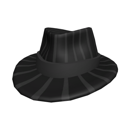 Mafioso's Fedora Preta Listrada - Roblox