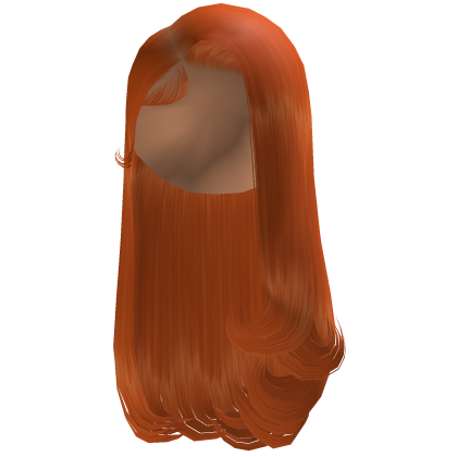 Deep Side Part Curled up Ends [Ginger]