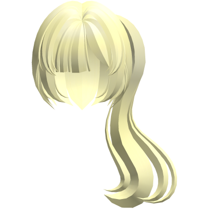 moe thick long fluffy side pony yellow