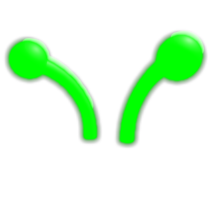 (EMISSIVE) Glowing Alien Antennae Green Roblox item