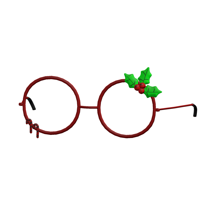 red christmas glasses