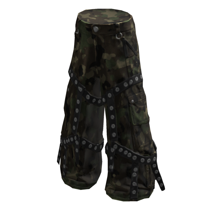 Strapped Emo Pants Camo Print