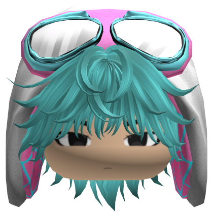 Spider Gwen Hood Boy Messy Teal Hair w/ Face Roblox item