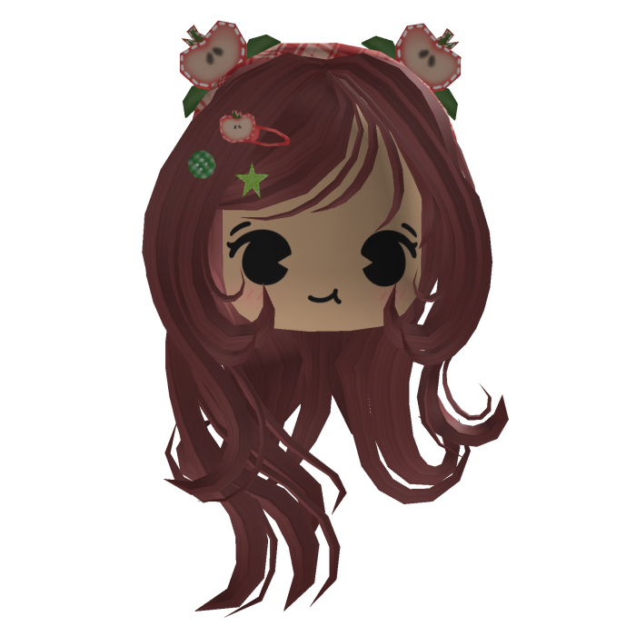 Red Hair with Igari Apple Headband & Face