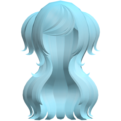 🐾 sweet fluffy curly long angel hair sky blue Roblox item