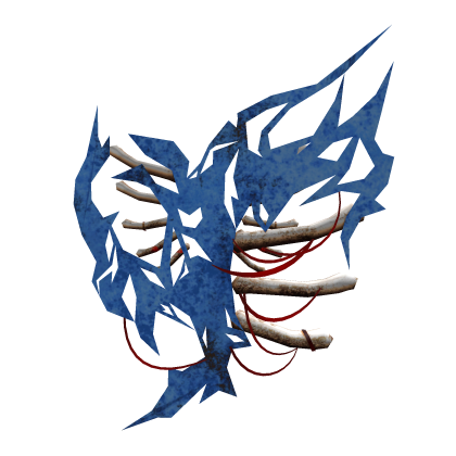 [R15] Blue Tattered Snow White Creepy Ghost Ribs 