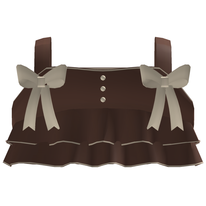 cute ruffled summer top w/ bows brown
