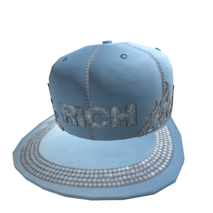 Diamond Blue Rich Flames Hat Roblox item