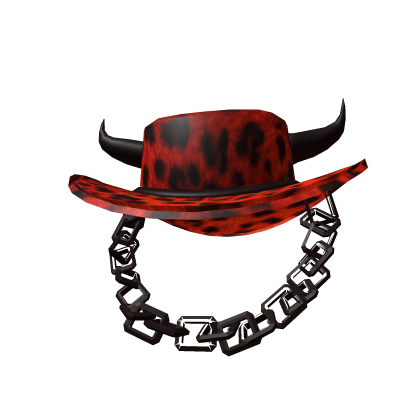 [CODE: YRL] Y2K Red Leopard Hat [PBR] Roblox item