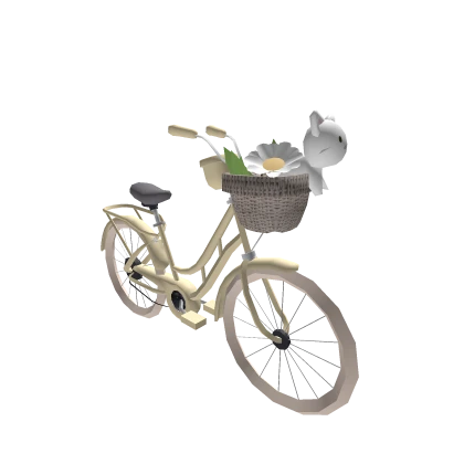 ♡ Cute Yellow Cottage Kawaii Bicycle Bike Cat 🚲🌼 Roblox item thumbnail