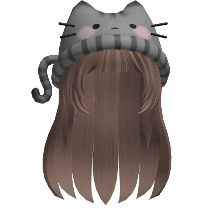 cute grey pusheen beanie hair