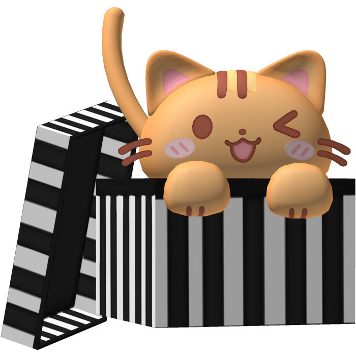 ᰔᩚ : Black cat box hat