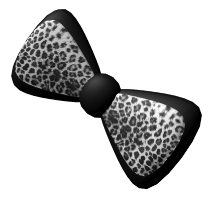 Gray Black Leopanter bow Roblox item