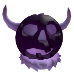 Purple Demonic Pumpkin Head