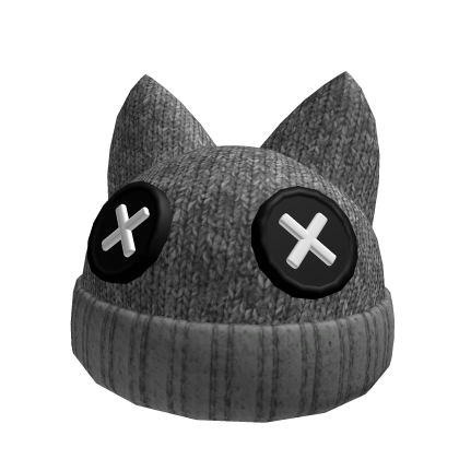 Gray Wool Kitty Beanie Roblox item