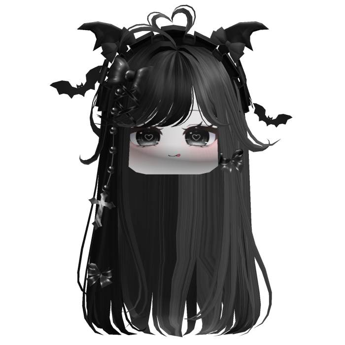 Vamp Straight  Hair w/Headband (Black&Gray)