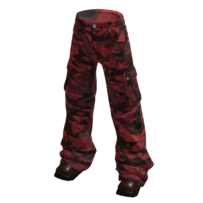 Camo Cargo Pants (Red)