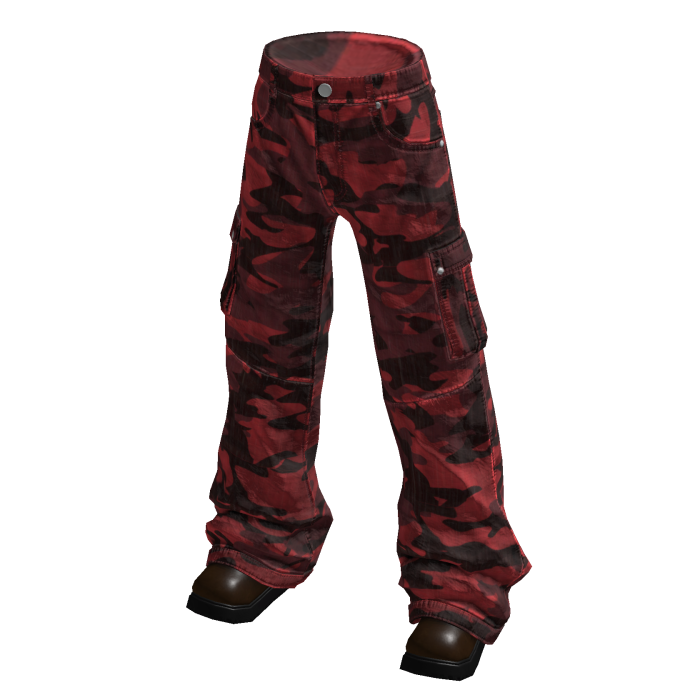 Camo Cargo Pants (Red)