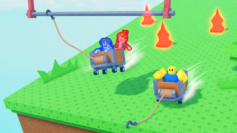 [1 & 2 PLAYER] Grapple Cart Obby screenshot 1