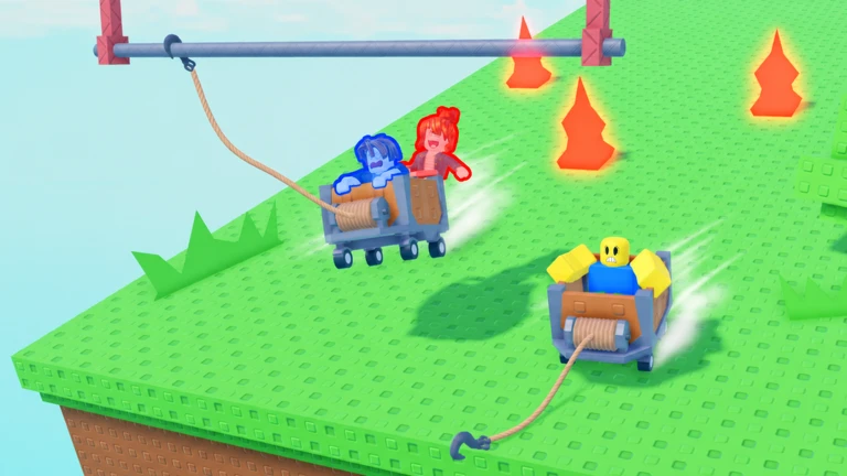 [1 & 2 PLAYER] Grapple Cart Obby