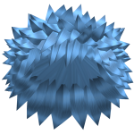 Blue Spiky Messy Boy Hair