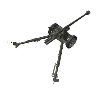 Pak-40 75mm Anti-Tank Gun Military Guns Model Mesh