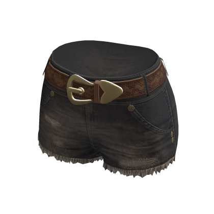 🍀Y2K Belt Brown Denim Shorts