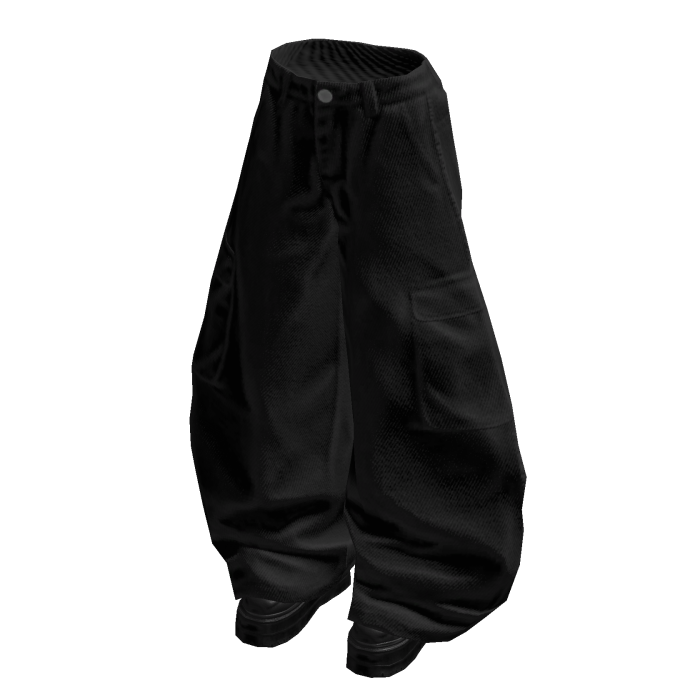 Stylish Baggy Pants (Black Black)