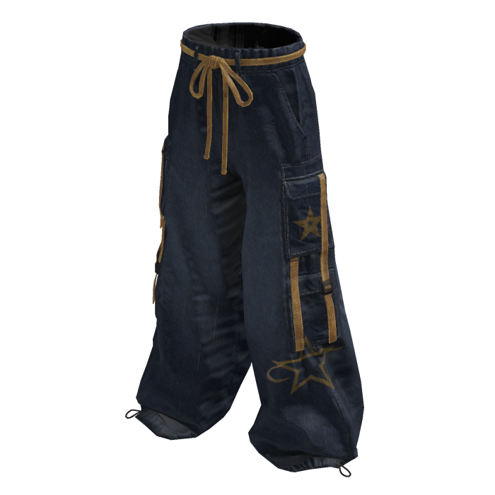 Y2K Star Cargo Pants ⭐ Blue