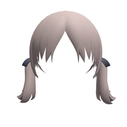 Ash Brown Hair w/ Twintails & Ribbons - Moe SS Roblox item