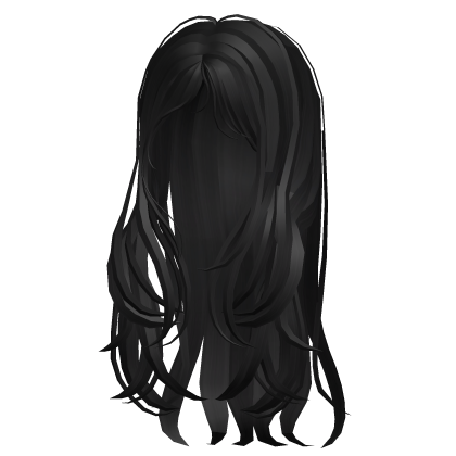 messy mysterious long hair black Roblox item