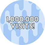 One million visits! Roblox badge thumbnail