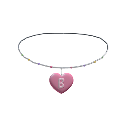 strawberry gummy candy initial B necklace 3.0