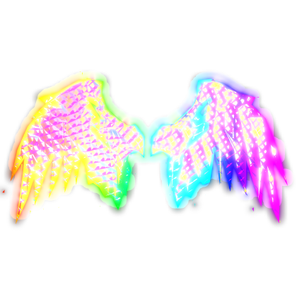 Animated Rainbow Color Shifting Glowing Wings