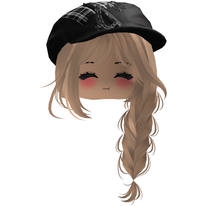 fluffy Y2K emo hair cute pretty braids (Blonde) Roblox item