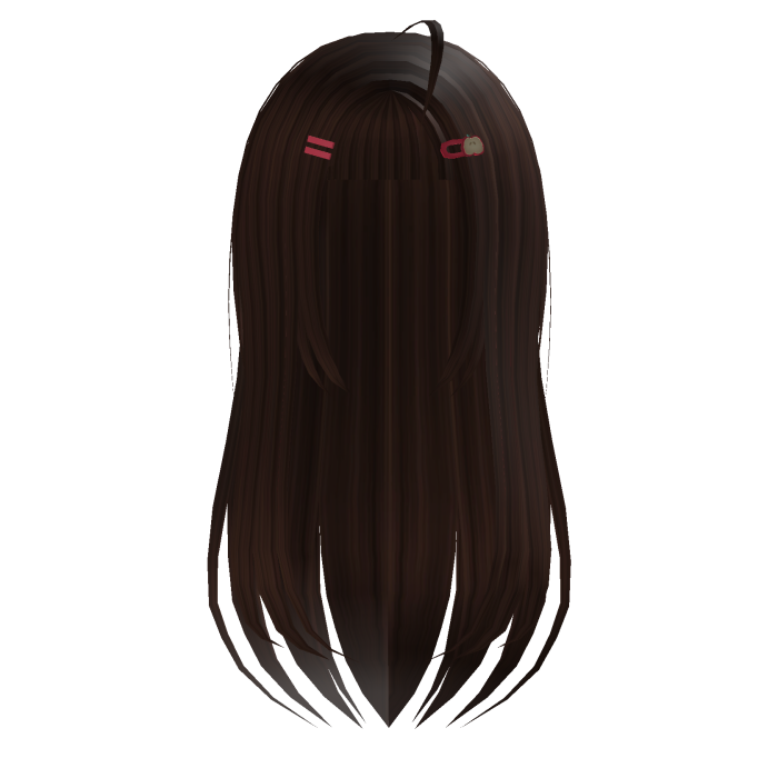 igari twee apple hairclip dark brown long hair